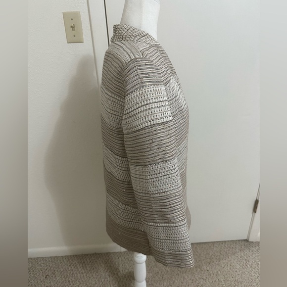 Chico’s SEQUINED TEXTURED JACKET Sz 1 (Med) - Picture 3 of 10